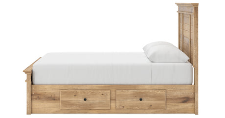 Makidern Tan Queen Panel Storage Bed from Ashley Furniture - Luna Furniture