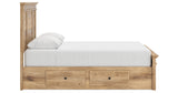 Makidern Tan Queen Panel Storage Bed from Ashley Furniture - Luna Furniture