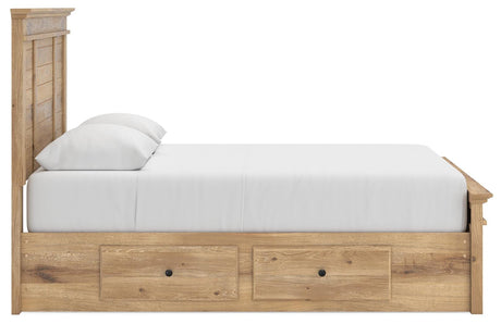 Makidern Tan Queen Panel Storage Bed from Ashley Furniture - Luna Furniture
