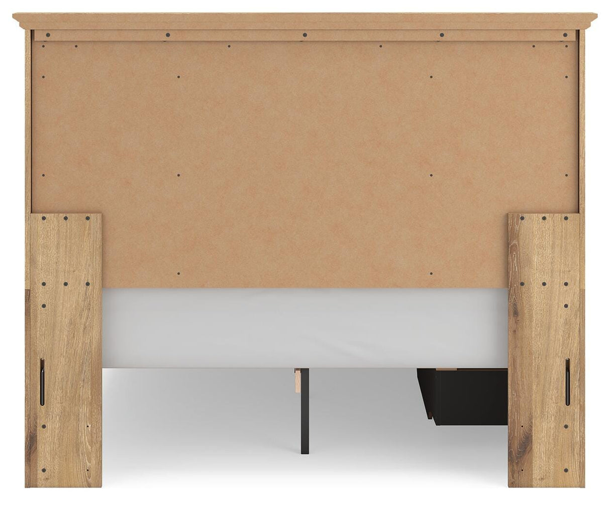 Makidern Tan Queen Panel Storage Bed from Ashley Furniture - Luna Furniture