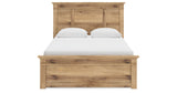 Makidern Tan Queen Panel Bed with Storage, Dresser and Mirror from Ashley - Luna Furniture