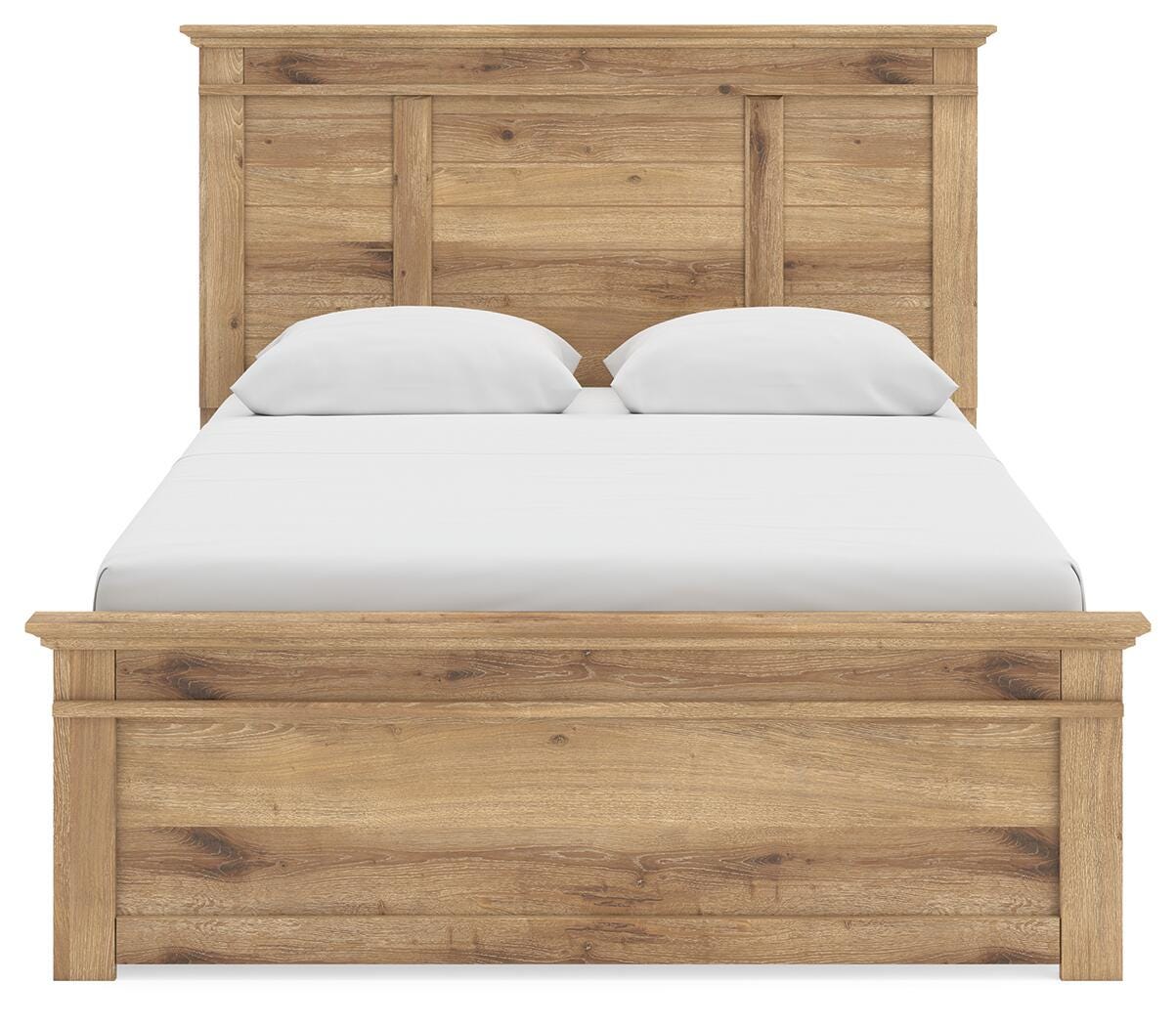 Makidern Tan Queen Panel Storage Bed from Ashley Furniture - Luna Furniture