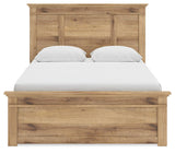 Makidern Tan Queen Panel Bed with Storage, Dresser and Mirror from Ashley - Luna Furniture