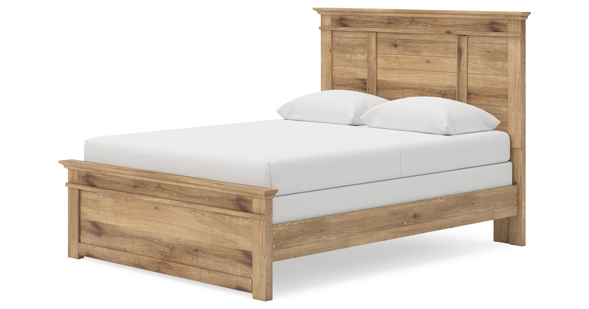 Makidern Tan Queen Panel Bed from Ashley Furniture - Luna Furniture