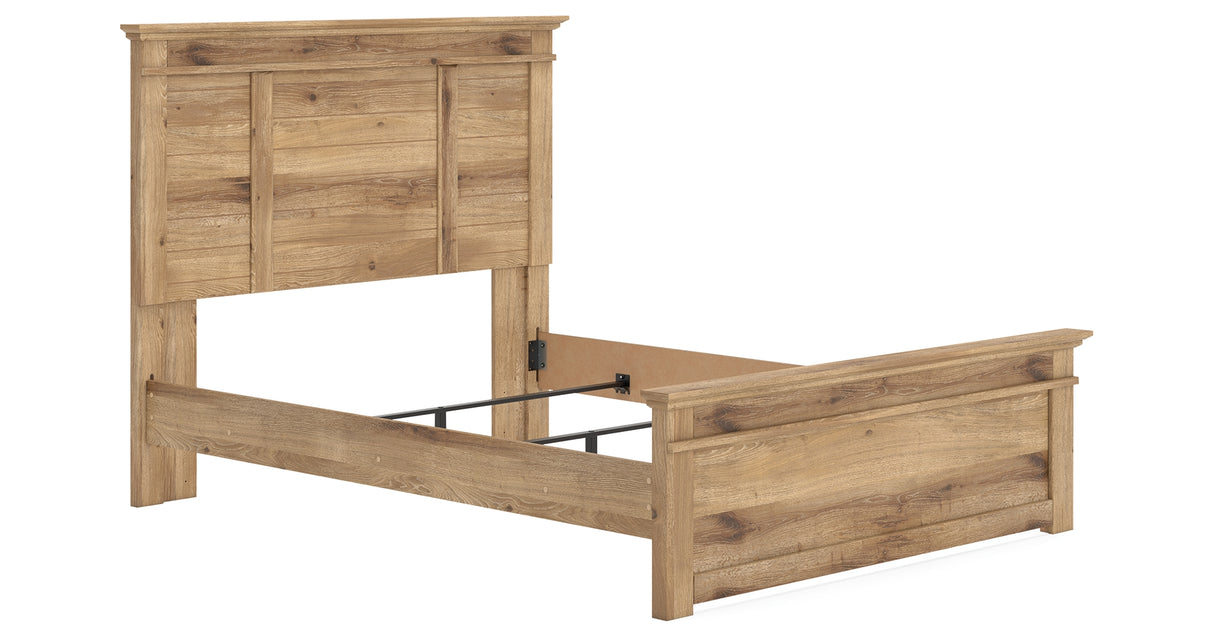 Makidern Tan Queen Panel Bed from Ashley Furniture - Luna Furniture