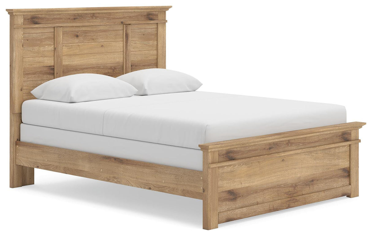 Makidern Tan Queen Panel Bed from Ashley Furniture - Luna Furniture