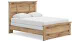 Makidern Tan Queen Panel Bed, Dresser and Mirror from Ashley - Luna Furniture