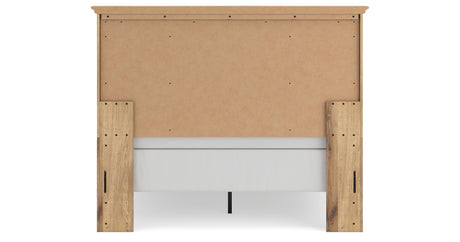 Makidern Tan Queen Panel Bed, Dresser and Mirror from Ashley - Luna Furniture
