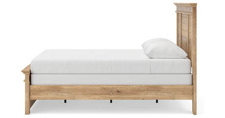 Makidern Tan Queen Panel Bed, Dresser and Mirror from Ashley - Luna Furniture
