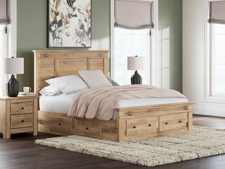 Makidern Tan Panel Storage Bedroom Set with 6 Drawers from Ashley - Luna Furniture