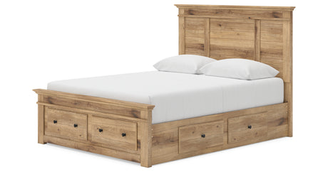 Makidern Tan Queen Panel Storage Bed from Ashley - Luna Furniture