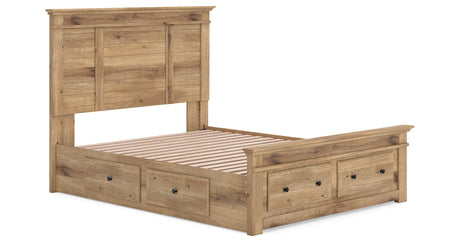 Makidern Tan Queen Panel Storage Bed from Ashley - Luna Furniture