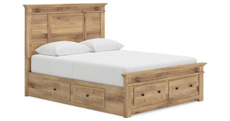 Makidern Tan Queen Panel Storage Bed from Ashley - Luna Furniture