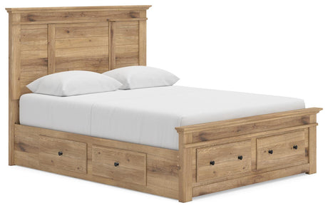 Makidern Tan Queen Panel Storage Bed from Ashley - Luna Furniture