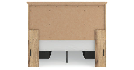 Makidern Tan Queen Panel Storage Bed from Ashley - Luna Furniture
