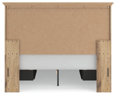 Makidern Tan Queen Panel Storage Bed from Ashley - Luna Furniture