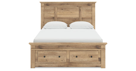 Makidern Tan Queen Panel Storage Bed from Ashley - Luna Furniture