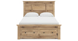 Makidern Tan Queen Panel Storage Bed from Ashley Furniture - Luna Furniture