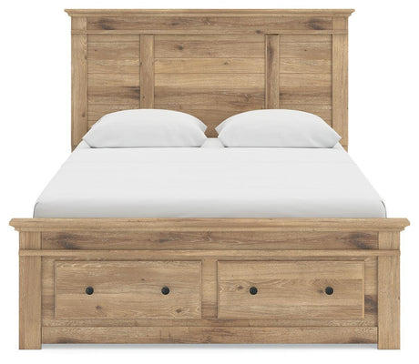 Makidern Tan Queen Panel Storage Bed from Ashley - Luna Furniture