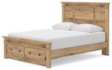 Makidern Tan Queen Panel Storage Bed from Ashley Furniture - Luna Furniture