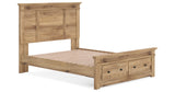 Makidern Tan Queen Panel Storage Bed from Ashley Furniture - Luna Furniture