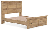 Makidern Tan Queen Panel Storage Bed from Ashley Furniture - Luna Furniture