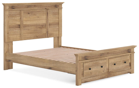 Makidern Tan Queen Panel Storage Bed from Ashley Furniture - Luna Furniture