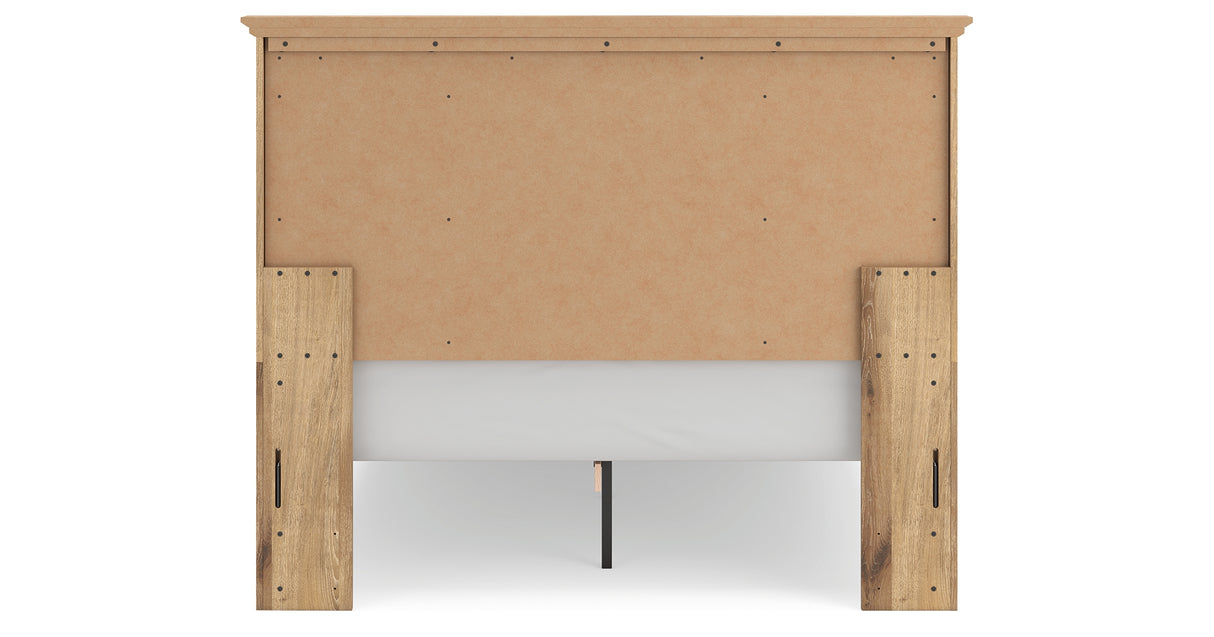 Makidern Tan Queen Panel Storage Bed from Ashley Furniture - Luna Furniture