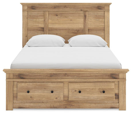 Makidern Tan Queen Panel Storage Bed from Ashley Furniture - Luna Furniture