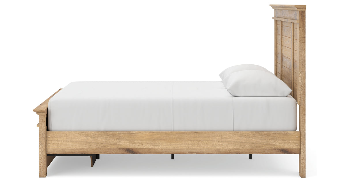 Makidern Tan Queen Panel Storage Bed from Ashley Furniture - Luna Furniture
