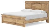 Makidern Tan King Panel Storage Bed from Ashley Furniture - Luna Furniture