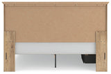 Makidern Tan King Panel Storage Bed from Ashley Furniture - Luna Furniture