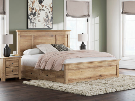 Makidern Whitewash King Panel Storage Bed from Ashley - Luna Furniture