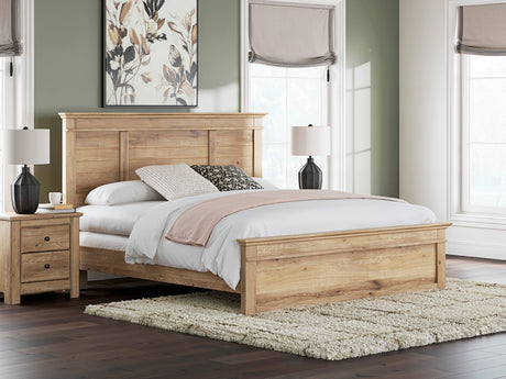 Makidern Tan King Panel Bed from Ashley - Luna Furniture