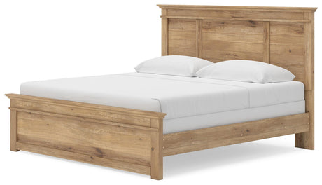 Makidern Tan King Panel Bed, Dresser, Mirror and 2 Nightstands from Ashley - Luna Furniture