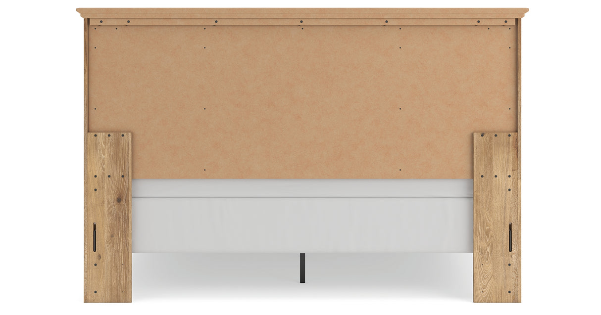 Makidern Tan King Panel Bed from Ashley Furniture - Luna Furniture