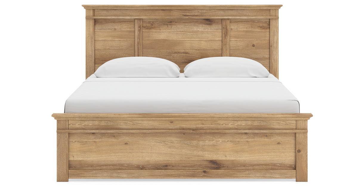 Makidern Tan King Panel Bed from Ashley Furniture - Luna Furniture