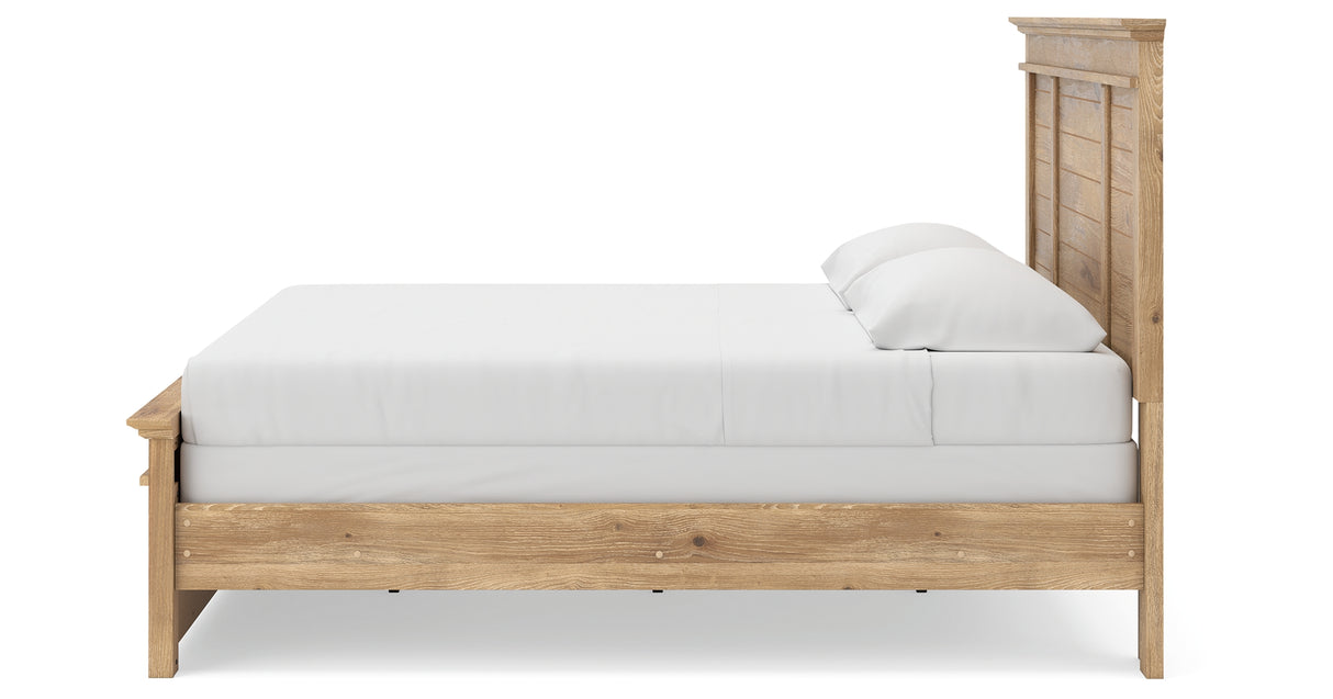 Makidern Tan King Panel Bed from Ashley Furniture - Luna Furniture