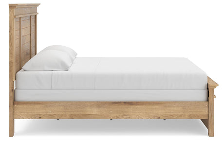 Makidern Tan King Panel Bed, Dresser, Mirror and 2 Nightstands from Ashley - Luna Furniture