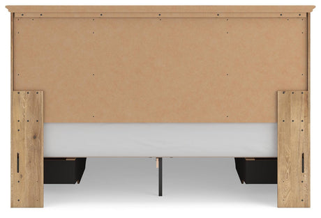 Makidern Tan King Panel Storage Bed from Ashley - Luna Furniture