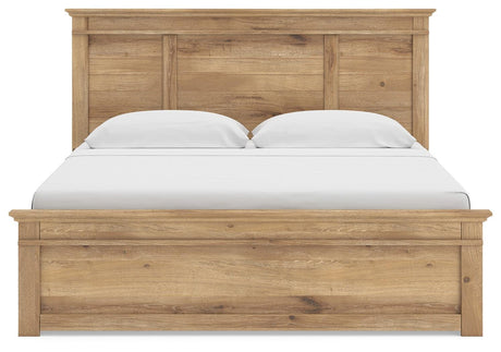 Makidern Tan King Panel Storage Bed from Ashley - Luna Furniture