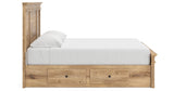Makidern Tan King Panel Storage Bed from Ashley Furniture - Luna Furniture