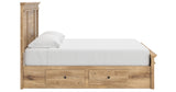 Makidern Tan King Panel Storage Bed from Ashley Furniture - Luna Furniture