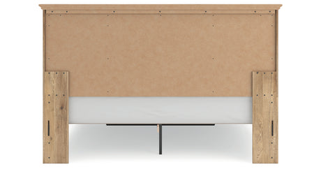 Makidern Tan King Panel Storage Bed from Ashley - Luna Furniture