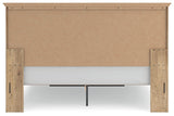 Makidern Tan King Panel Storage Bed from Ashley Furniture - Luna Furniture