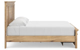 Makidern Tan King Panel Storage Bed from Ashley Furniture - Luna Furniture