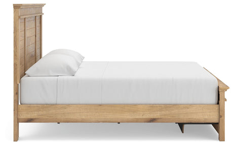 Makidern Tan King Panel Storage Bed from Ashley Furniture - Luna Furniture