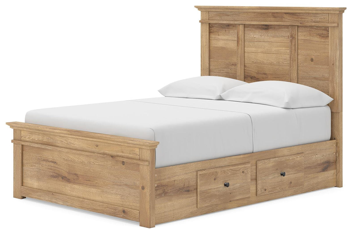 Makidern Tan Full Panel Storage Bed from Ashley - Luna Furniture
