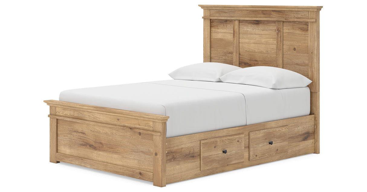 Makidern Tan Full Panel Storage Bed from Ashley - Luna Furniture