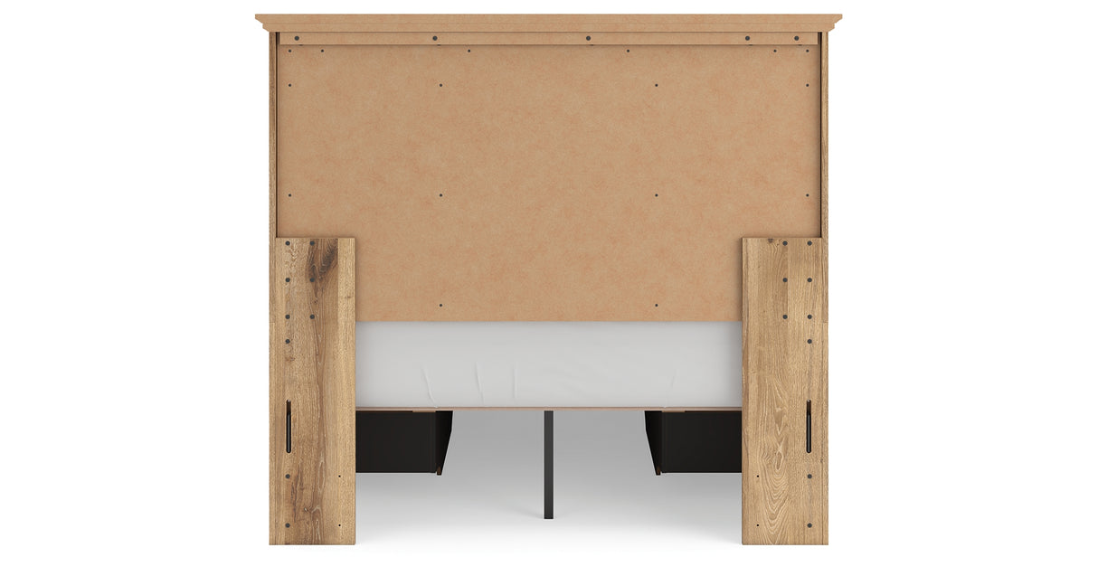 Makidern Tan Full Panel Storage Bed from Ashley - Luna Furniture